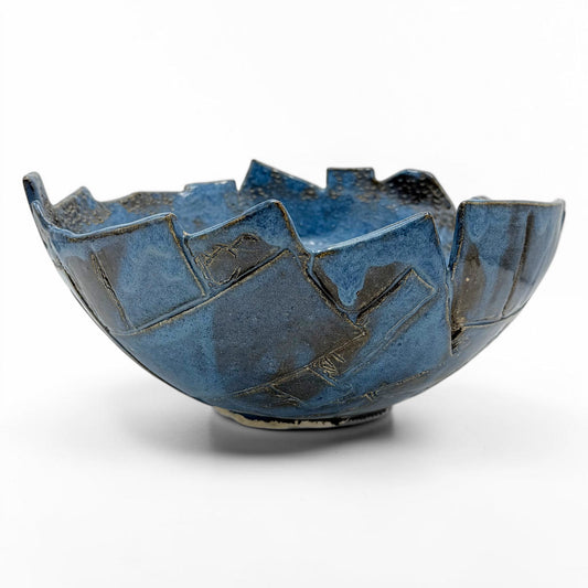 Handmade Blue Ceramic Bowl