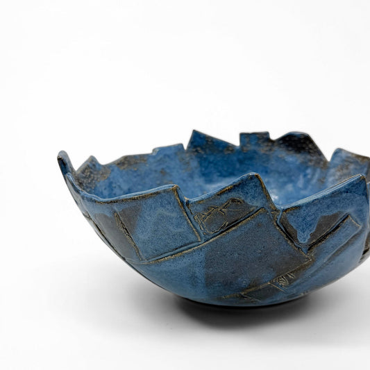 Handmade Blue Ceramic Bowl