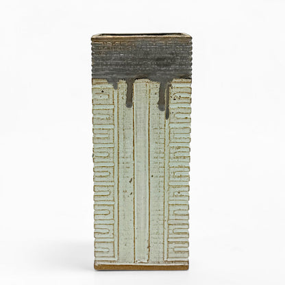 Pale Green and Bronze Stoneware Vase