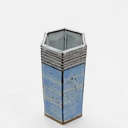 Blue and White Hexagonal Vase