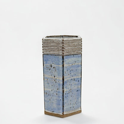 Blue and White Hexagonal Vase