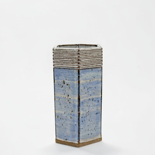 Blue and White Hexagonal Vase
