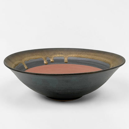Bronze Drip Rim Stoneware Bowl