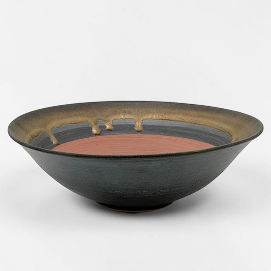 Bronze Drip Rim Stoneware Bowl