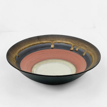 Bronze Drip Rim Stoneware Bowl