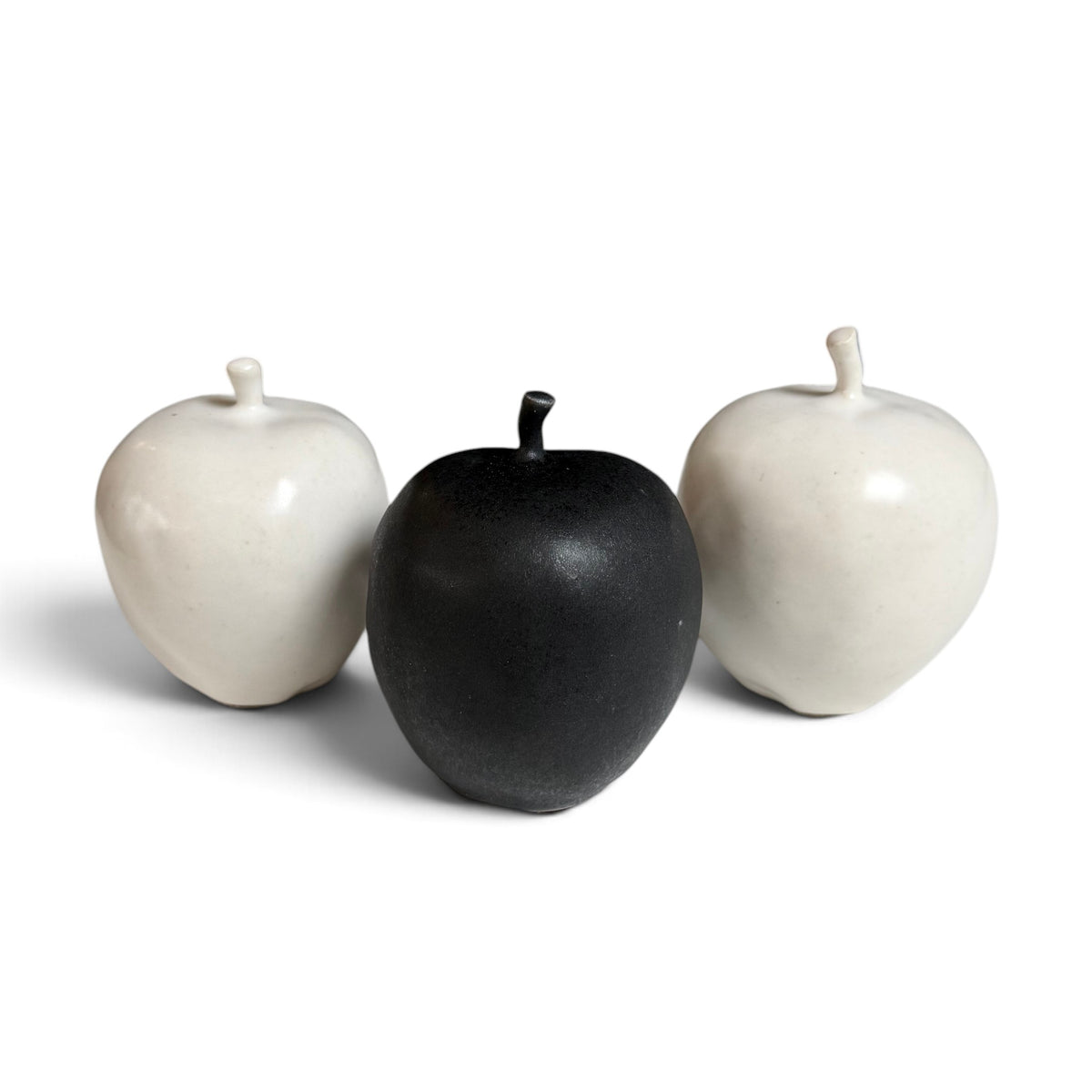 Set of Three Ceramic Apples