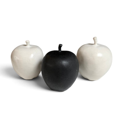 Set of Three Ceramic Apples