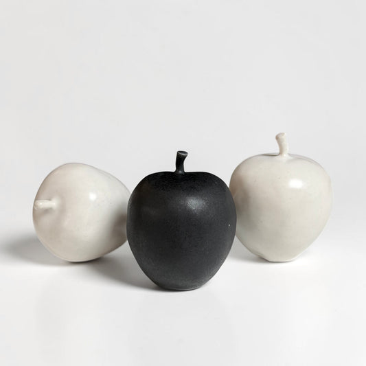 Set of Three Ceramic Apples