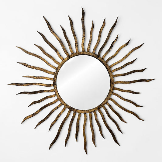 Vintage Spanish Gilt Iron Sun Ray Mirror