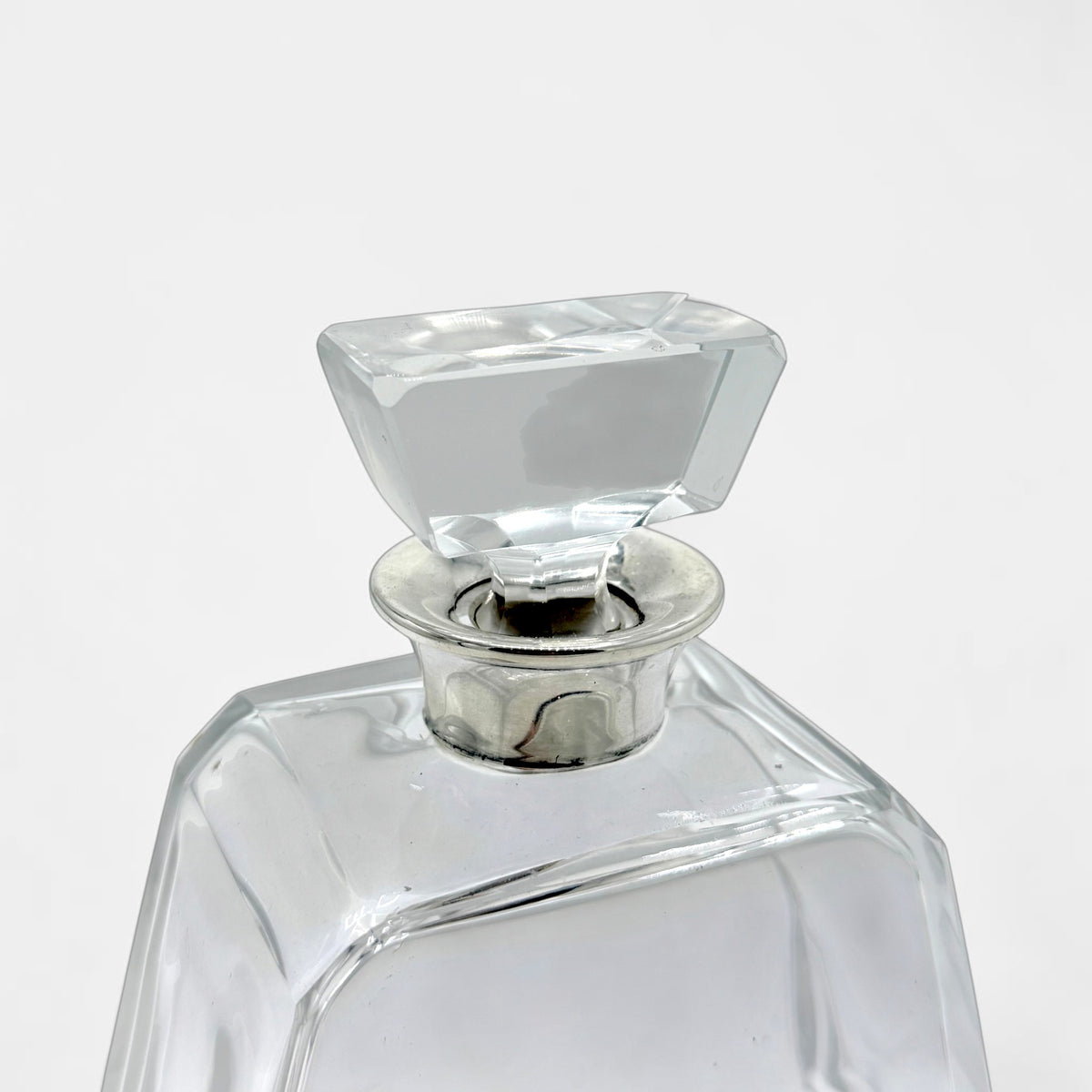 English Crystal and Sterling Decanter