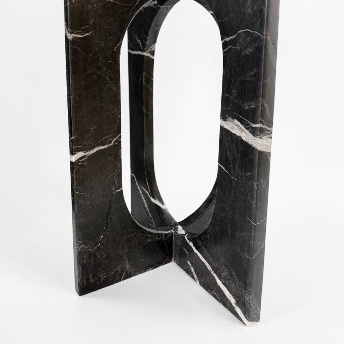 Square Black Marble Side Table