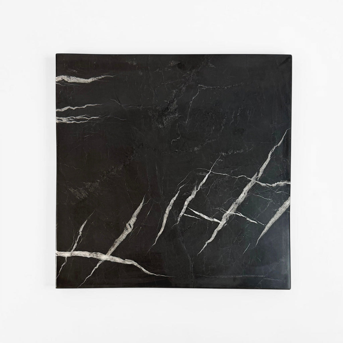 Square Black Marble Side Table