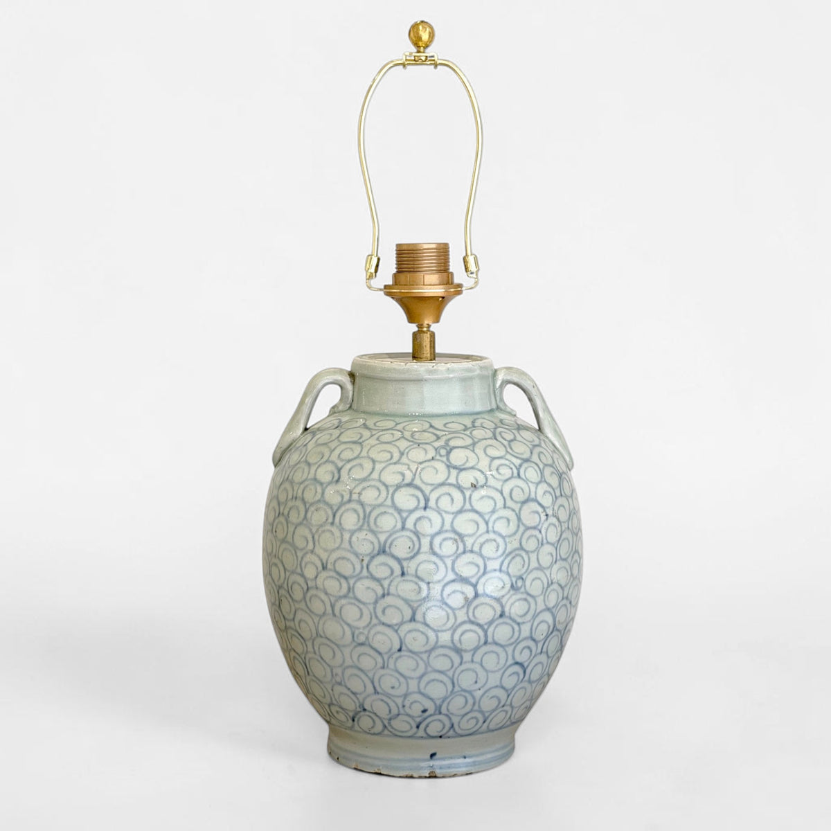 Pair of Blue and White Chinoiserie Lamps