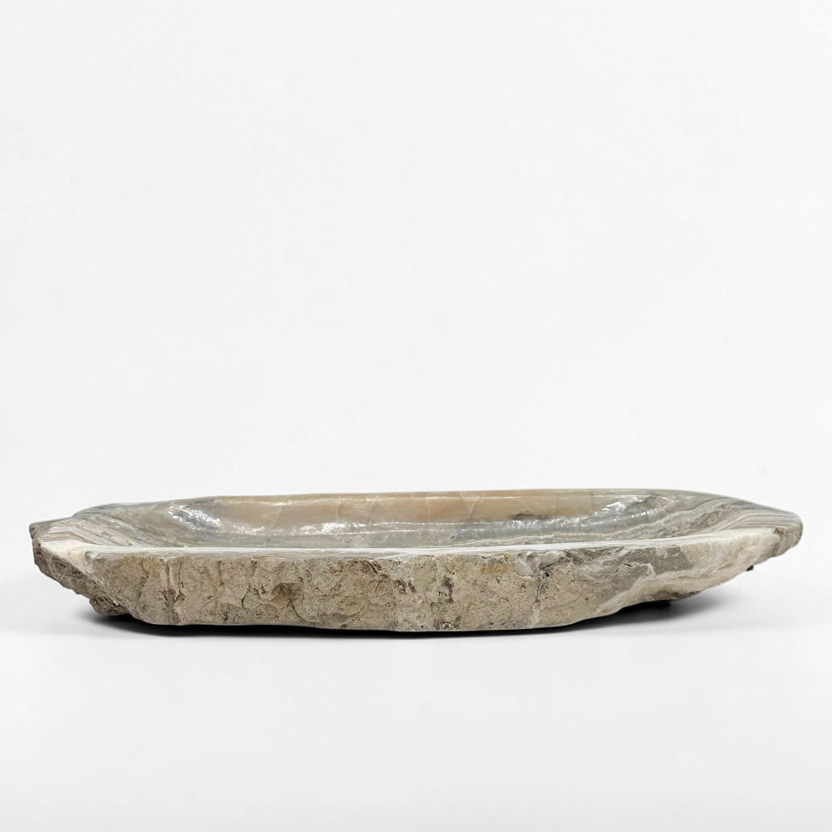 Oblong Onyx Tray with Organic Edge
