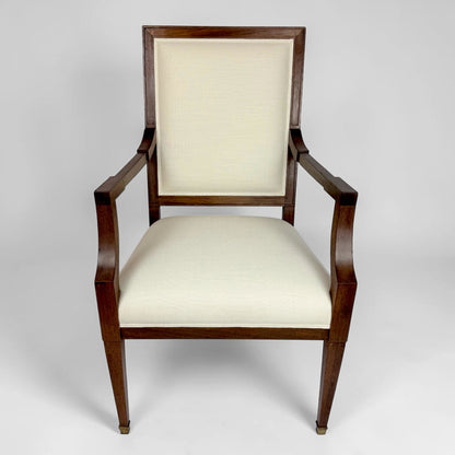 French Art Deco Walnut Armchair