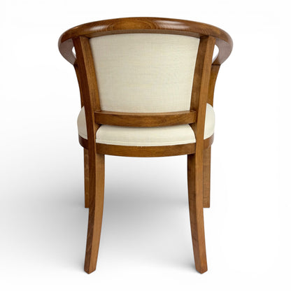 Pair of French Light Wood Curved Back Chairs
