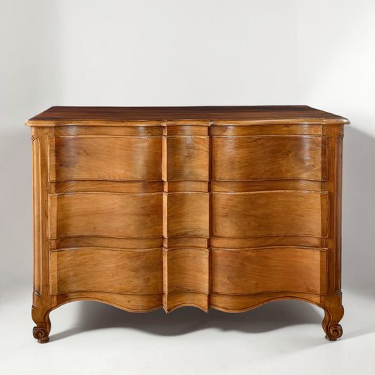 Louis XV Curved Walnut Commode