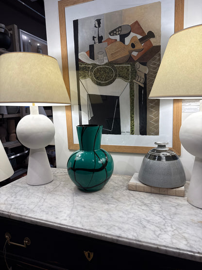 Green Murano Glass Vase by Salviati