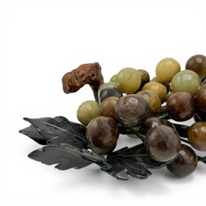 Vintage Carved Stone Grape Cluster