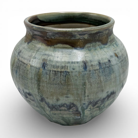 Green Drip Glazed Pot
