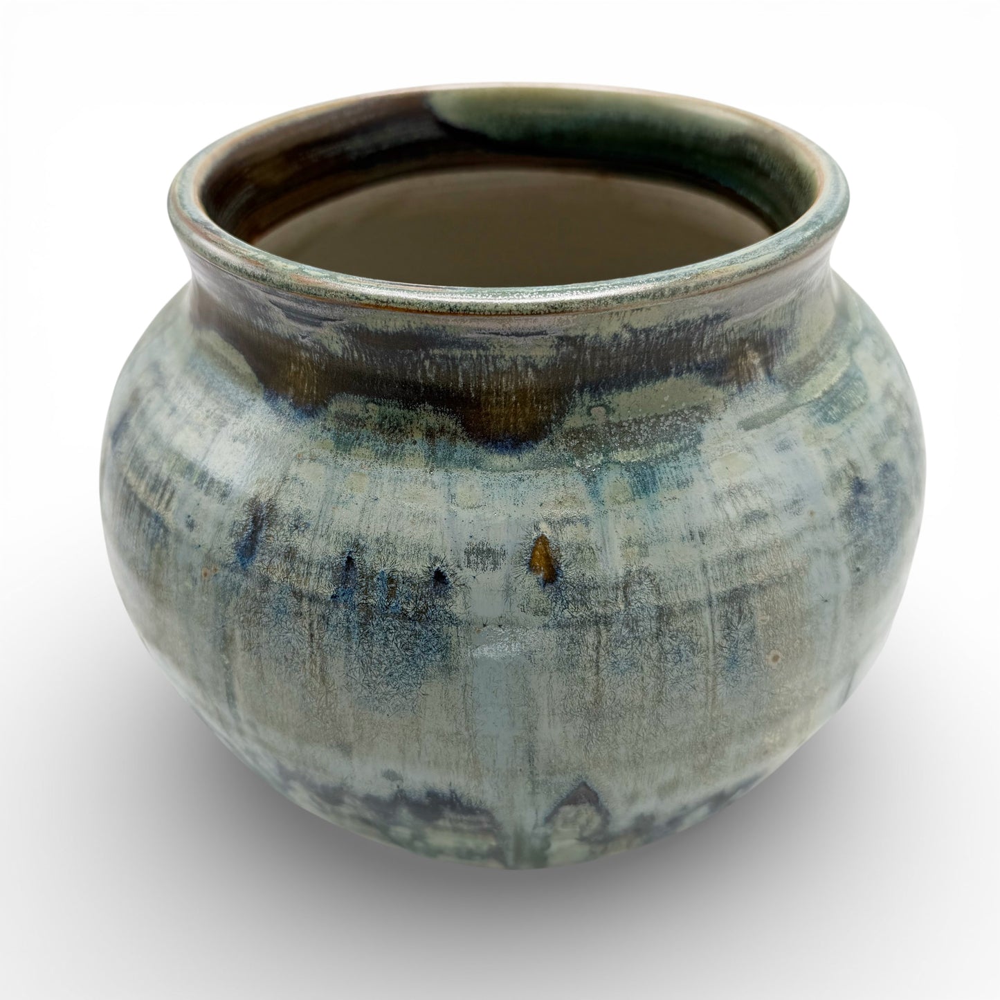 Green Drip Glazed Pot
