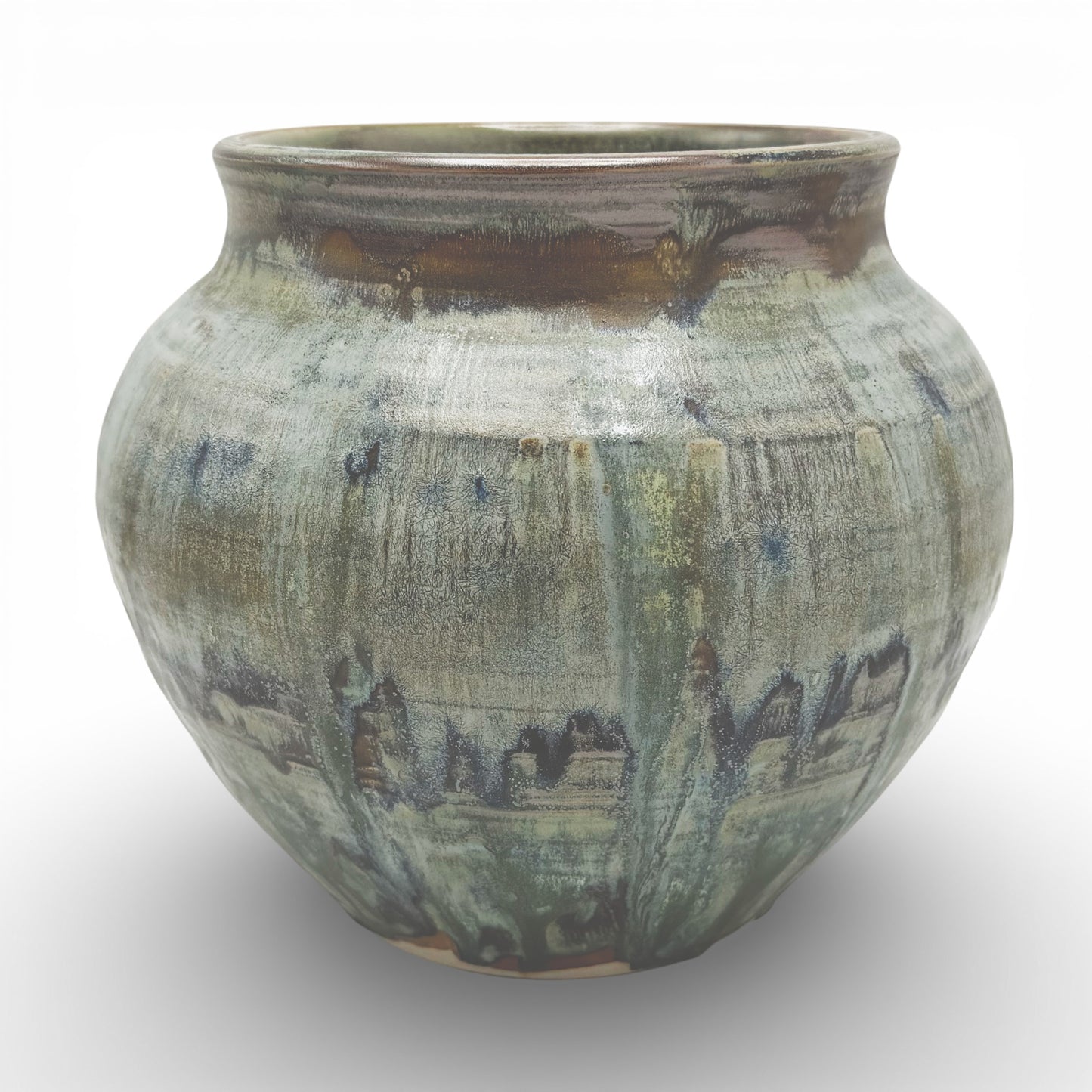 Green Drip Glazed Pot