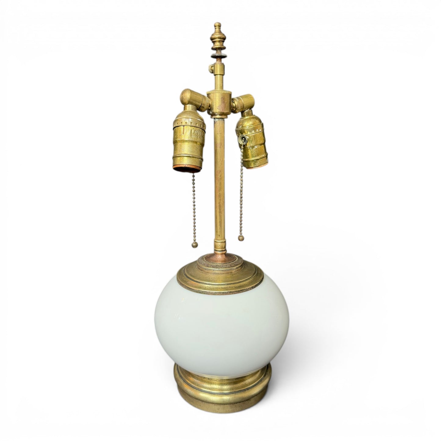 French White Porcelain and Brass Table Lamp