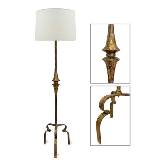 Spanish Gilt Iron Standing Lamp