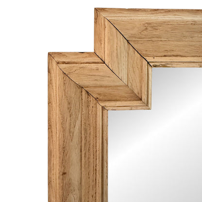 Large Pine Mirror with Cutout Corners