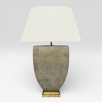 Urn Shaped Shagreen Table Lamp, Italy circa 1950