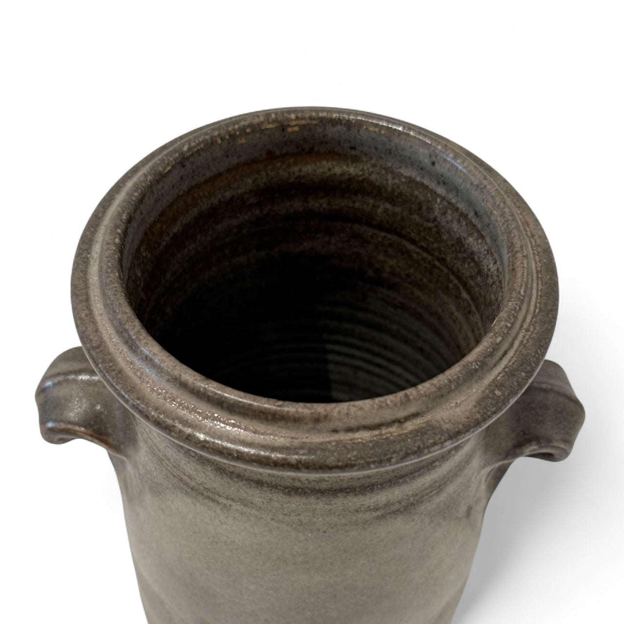 Handmade Taupe Stoneware Vase