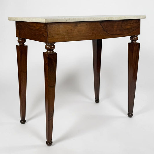 18th Century Tuscan Walnut Console Table with Marble Top