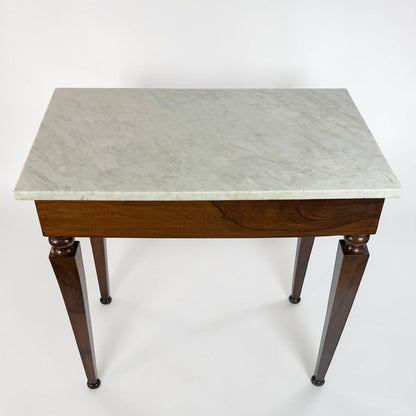 18th Century Tuscan Walnut Console Table with Marble Top