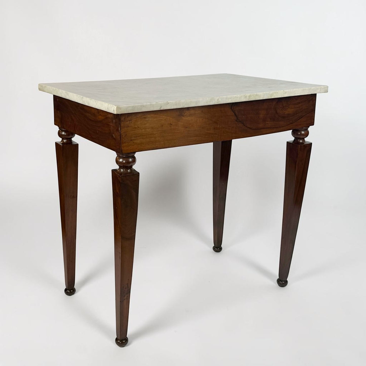 18th Century Tuscan Walnut Console Table with Marble Top