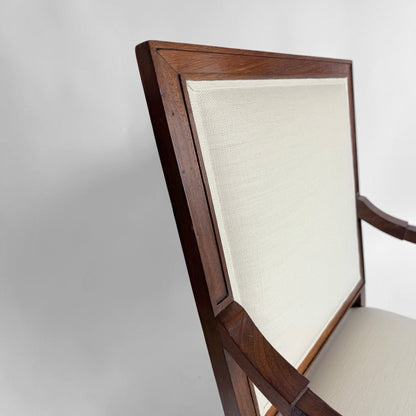 French Art Deco Walnut Armchair