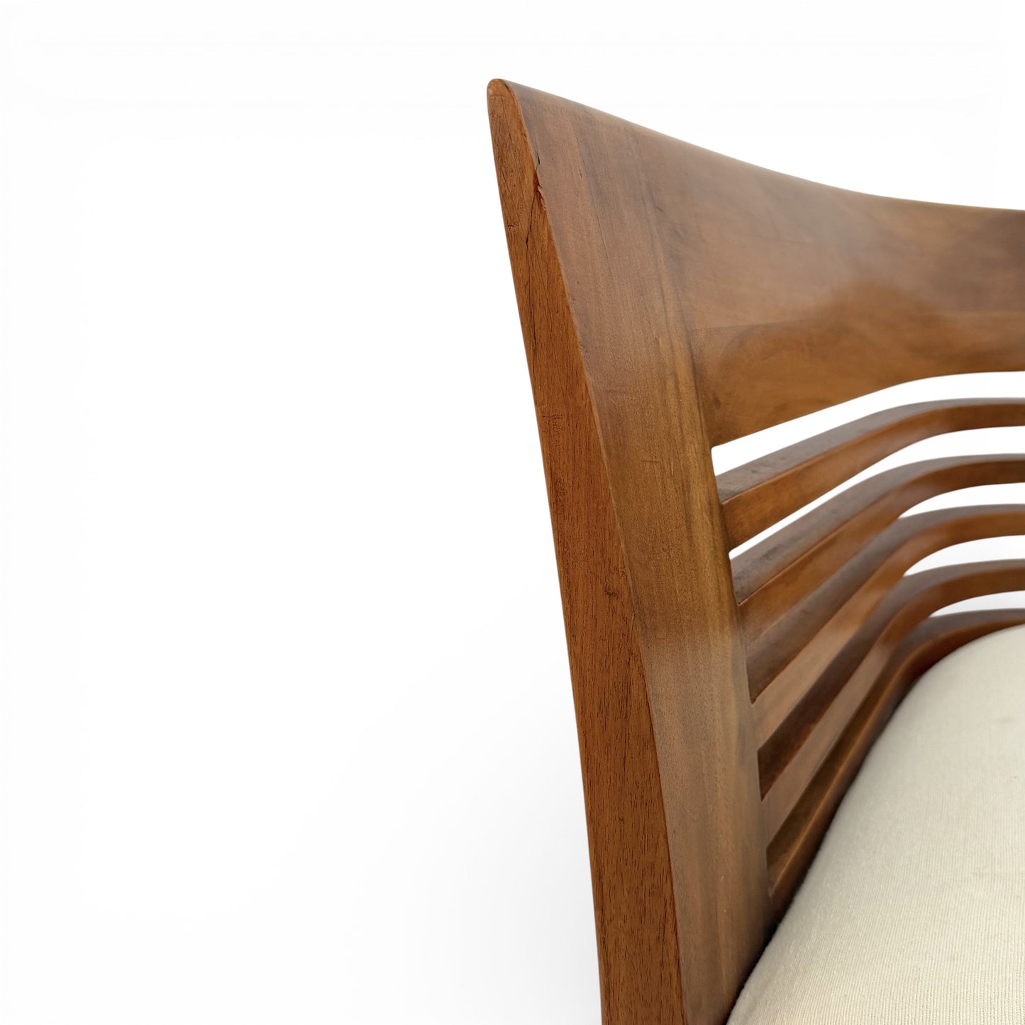 Pair of Italian Beech Wood Barrel Chairs, circa 1970s-80s