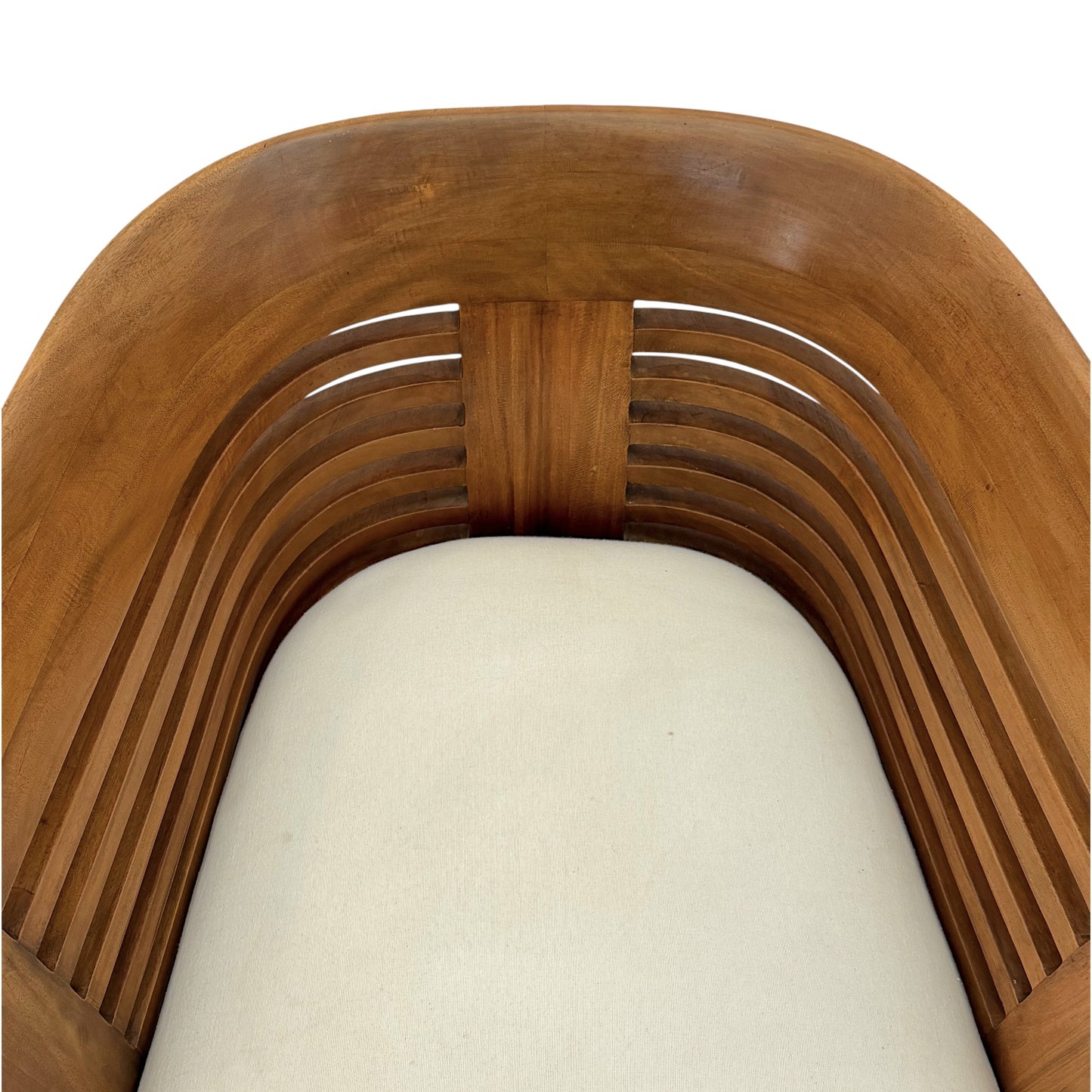 Pair of Italian Beech Wood Barrel Chairs, circa 1970s-80s