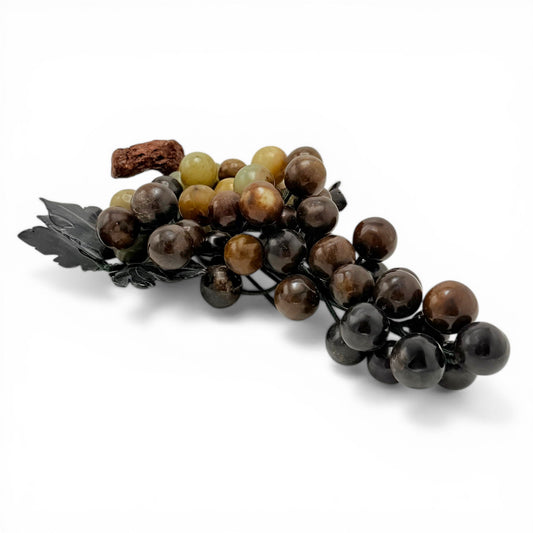 Vintage Carved Stone Grape Cluster
