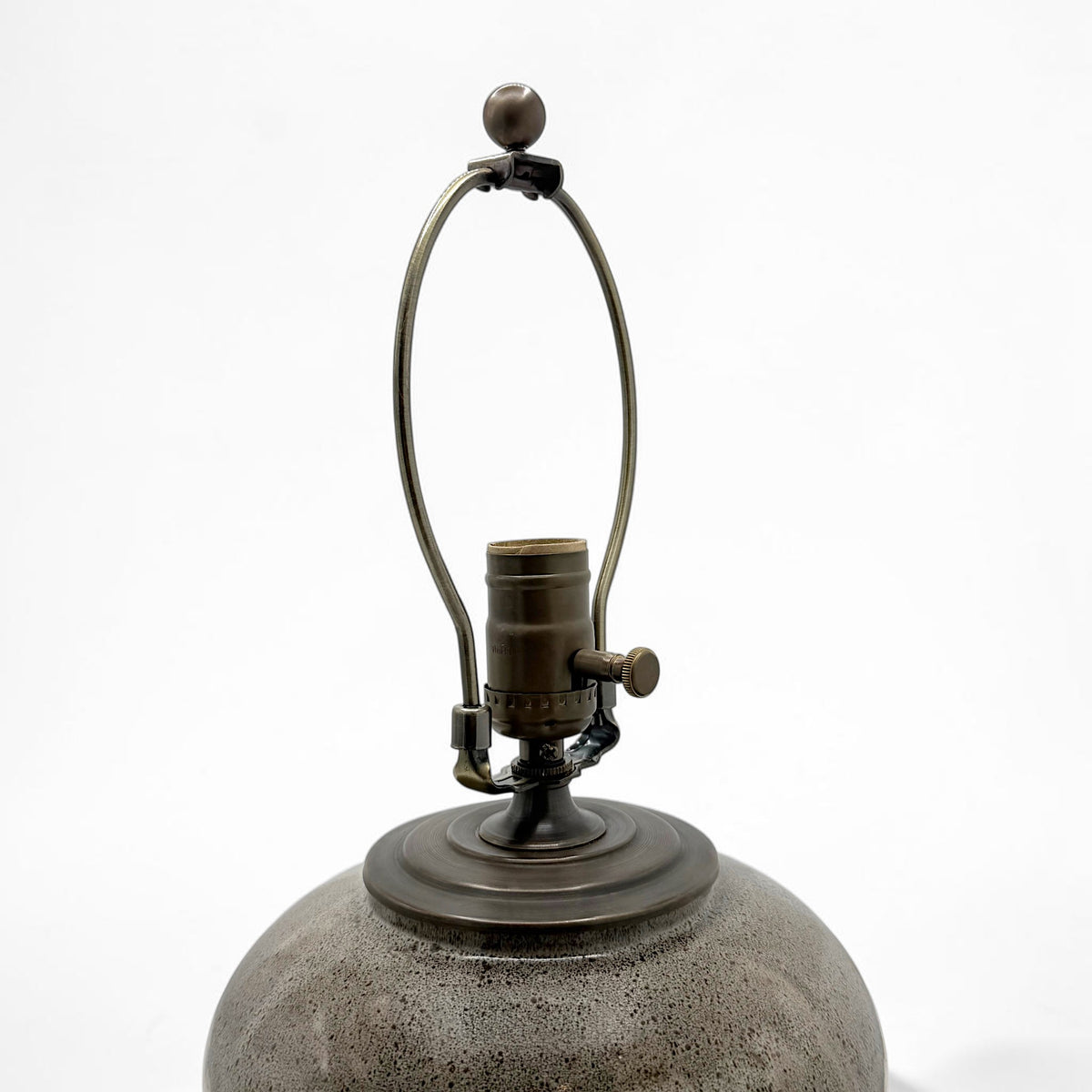 French Taupe Stoneware Table Lamp