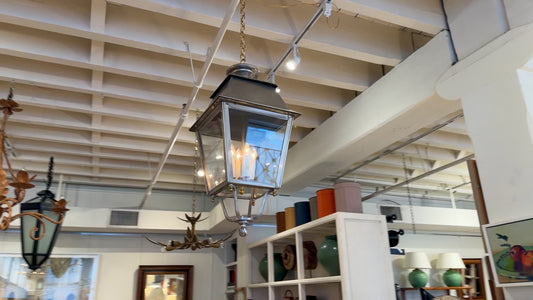French Steel and Brass Lantern