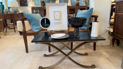 Black Marble Pedestal Bowl