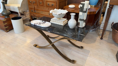Subes Style Gilt Iron X-Form Bench