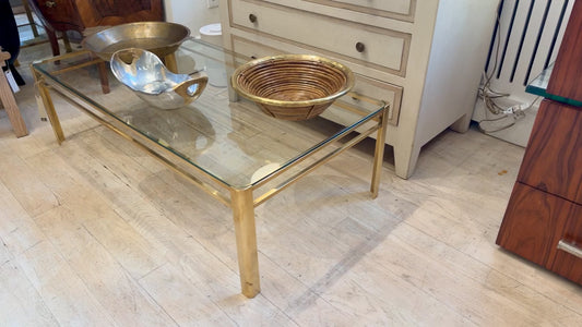 Brass and Glass Coffee Table
