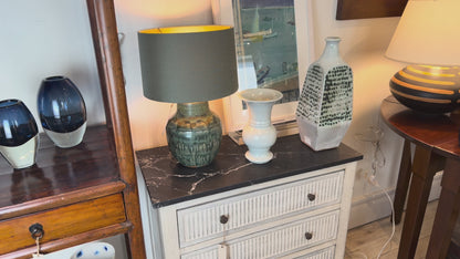 Light Gray Commode with Black Marble Top