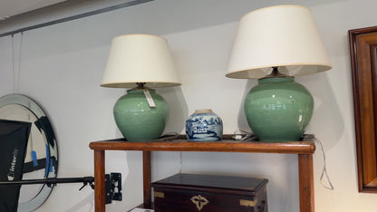 Medium Green Ceramic Table Lamps