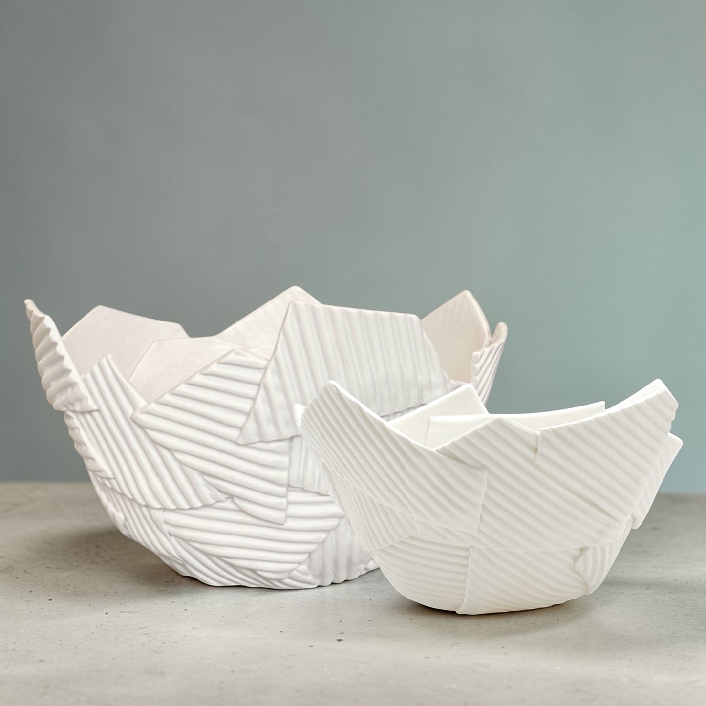 Large White Porcelain Fragment Bowl