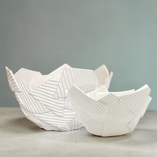 Large White Porcelain Fragment Bowl