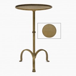 Gilded Iron Tripod Drinks Table