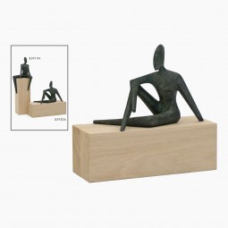Bronze Seated Figural Sculpture