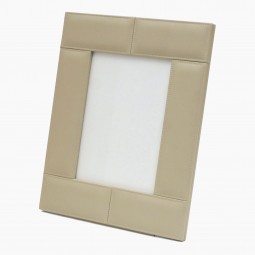 Italian Ivory Leather Picture Frame
